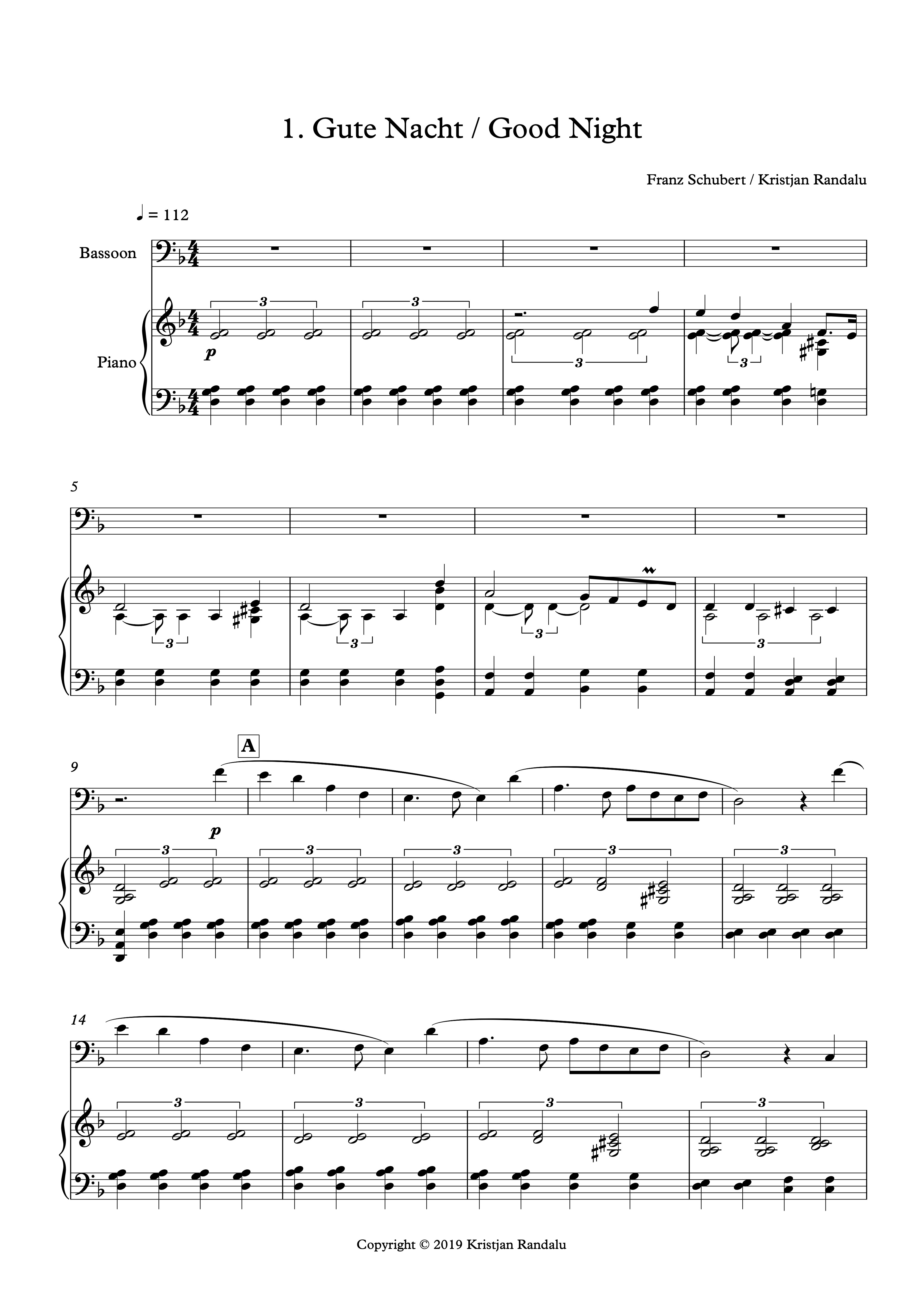 "Gute Nacht" Full Score